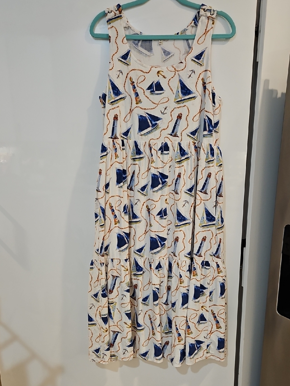 Kate & Sam Sailboat Print Midi Dress